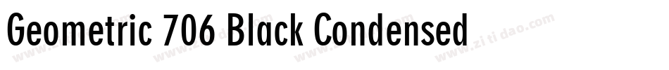 Geometric 706 Black Condensed BT字体转换